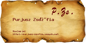 Purjusz Zsófia névjegykártya